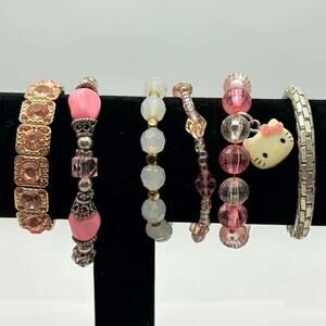 Pink Beaded Hello Kitty Bracelet Bundle
